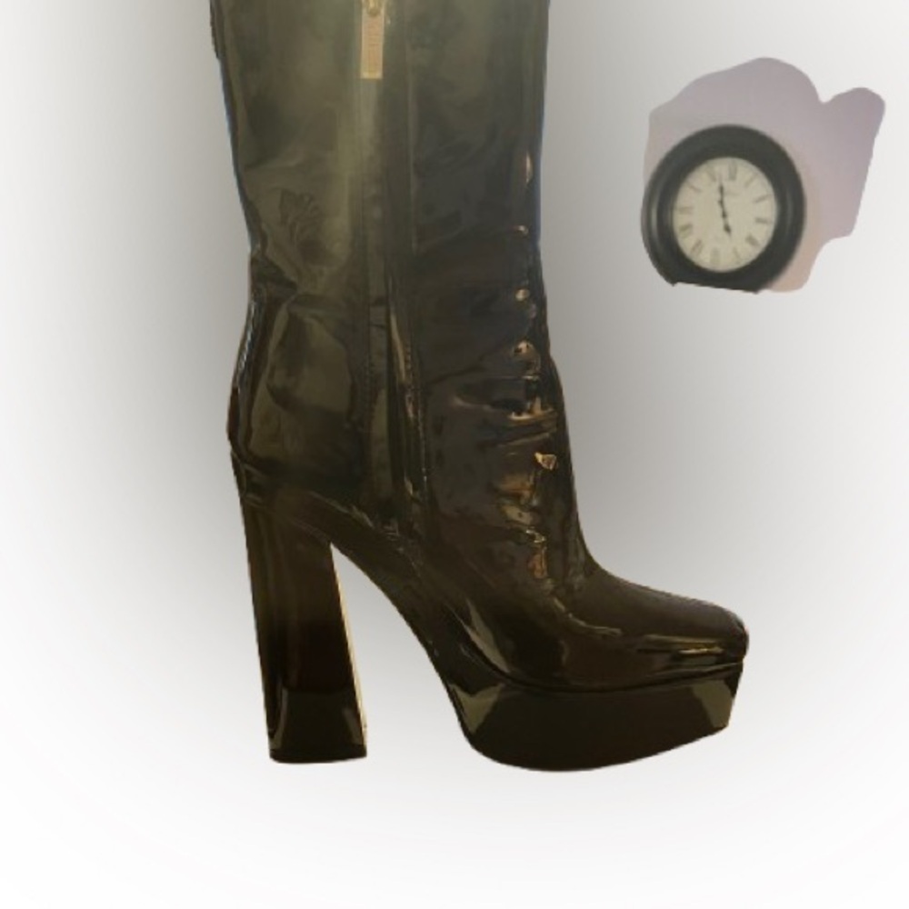 Guess, Byra boots, sz 7.5M, 3.35" heel, 1.57" platform! Patent leather!​​​ - Picture 5 of 11